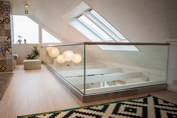 glass railing interior